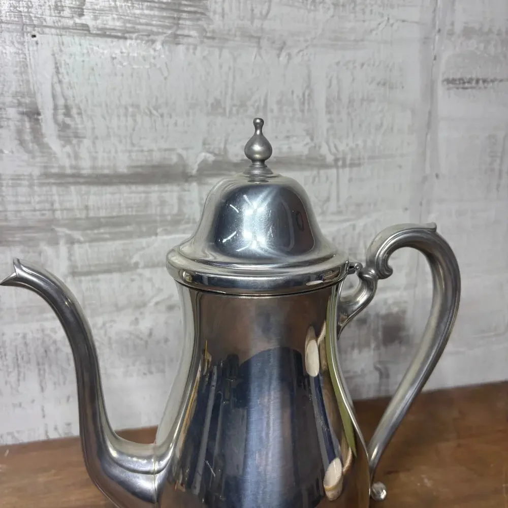 Vintage Silver Plated Footed Coffee or Tea Pot